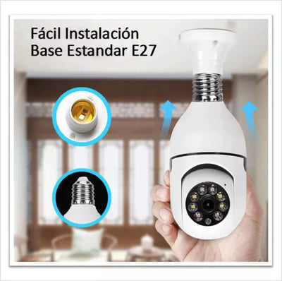 Camara-Foco De Seguridad 360 grados - vigilancia nocturna y diurna con buen sonido y con entrada para tarjeta SD