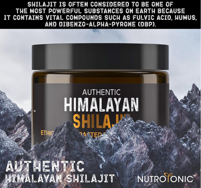 SHILAJIT marca NutroTonic auténtico del himalaya, Resina de Shilajit de 80g para hombre y mujeres