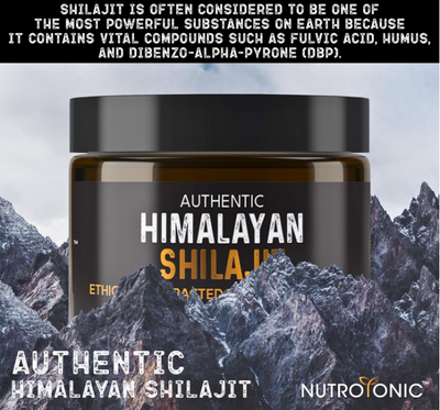 SHILAJIT marca NutroTonic auténtico del himalaya, Resina de Shilajit de 80g para hombre y mujeres