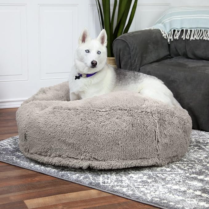 Cama puff de 60cm relleno con algodón suave para mascota