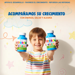KIDGROW SUPLEMENTO/MULTIVITAMINICO PARA NIÑOS DE 4 A 12 AÑOS - PARA EL CRECIMIENTO ÓSEO Y DESARROLLO FÍSICO EN NIÑOS