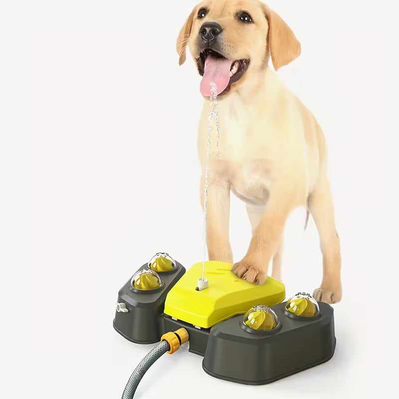Fuente interactiva rociadora de agua para perros
