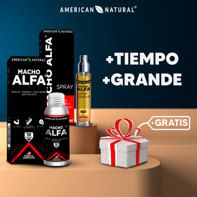 MachoAlfa 10Capsulas + RetardanteMA en Spray + Anillovibrador para hombres