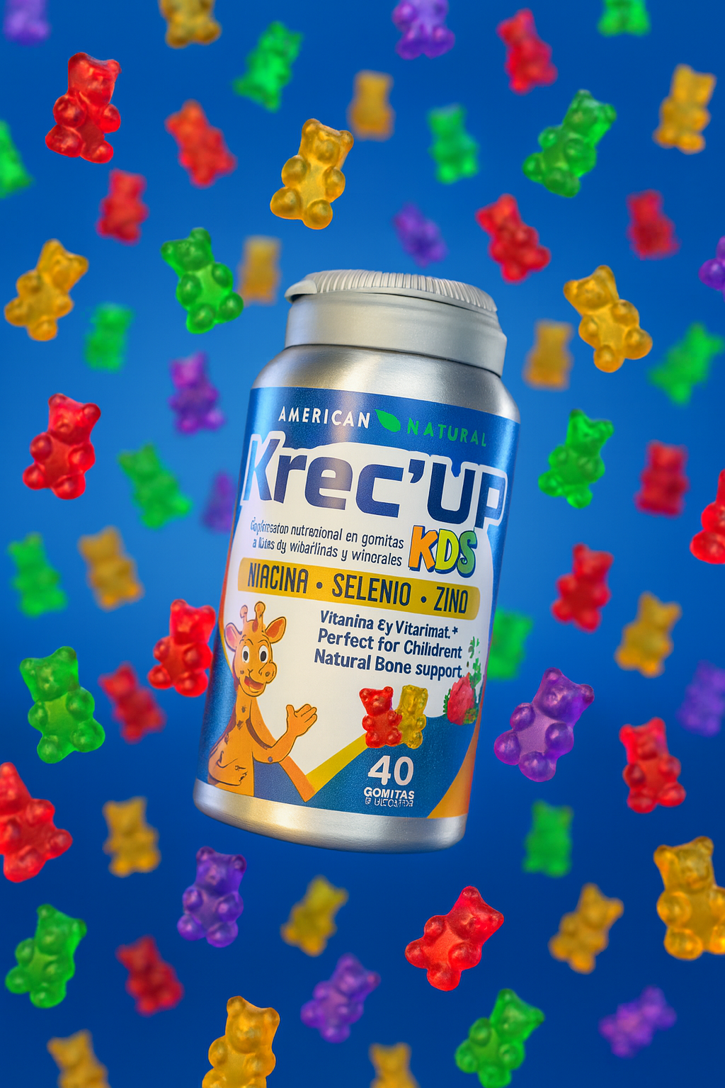KRECE UP - GOMITAS PARA EL DESARROLLO DE ALTURA PARA NIÑOS de 4 a 9 AÑOS 📏 MÁS CRECIMIENTO Y ALTURA