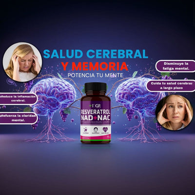 Resveratrol + NAD+ + NAC - Fórmula Premium Anti-Envejecimiento para Renovación Celular, Salud mental y Longevidad | Envío Gratis 24-48h en Ecuador