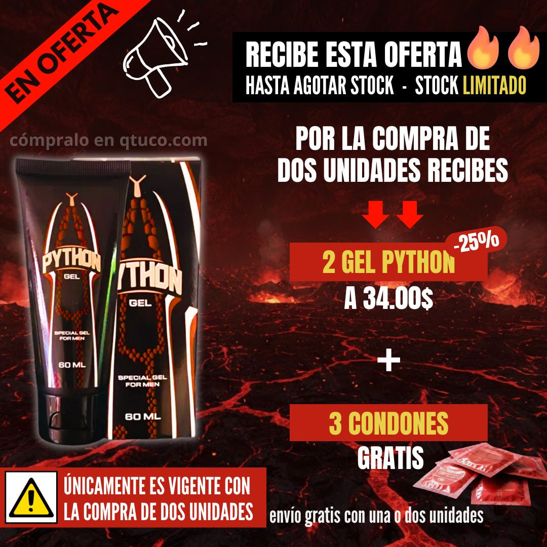 LUBRICANTE, RETARDANTE, ESTIMULANTE MASCULINO+ 3 CONDONES DE REGALO POR LA COMPRA DE DOS UNIDADES