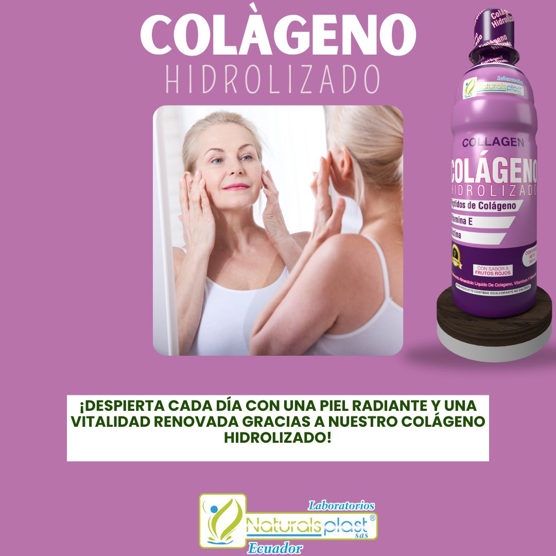 COLÁGENO HIDROLIZADO LIQUIDO - PÉPTIDOS DE COLAGENO HIDROLIZADO, VITAMINA E, C, BIOTINA Y B12