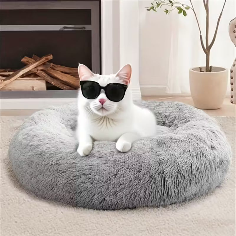Cama puff de 60cm relleno con algodón suave para mascota