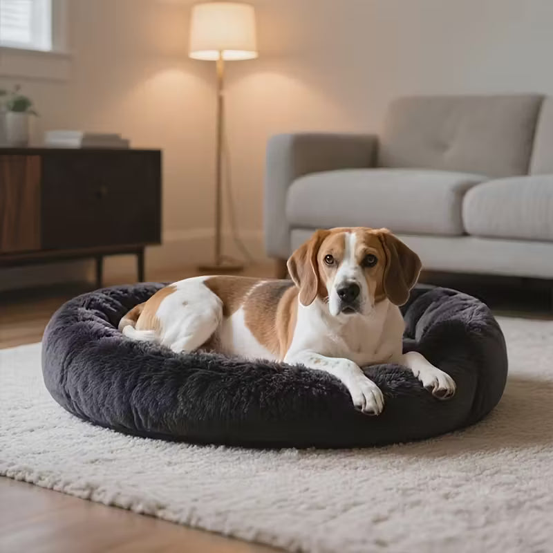 Cama puff de 60cm relleno con algodón suave para mascota
