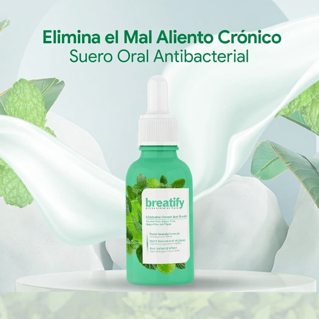 BREATIFY – ELIMINADOR DE MAL ALIENTO CRÓNICO – LIMPIEZA ANTIBACTERIAL PARA LENGUA Y DIENTES – SOPORTE PRODENTAL