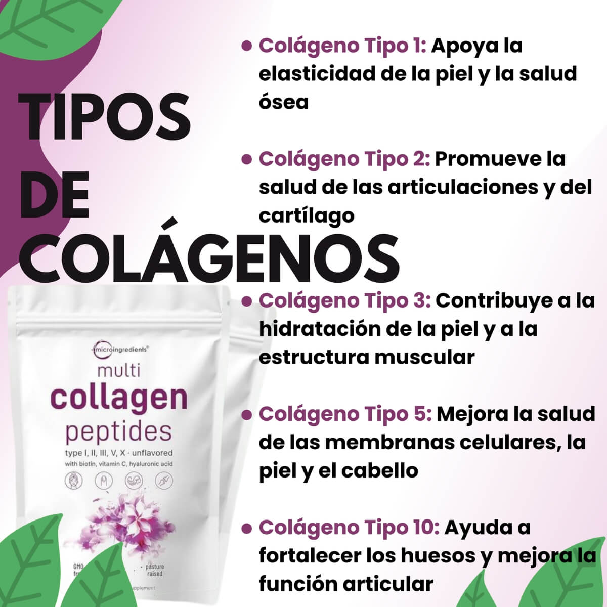 MultiColágeno péptidos con biotina y vitamina C