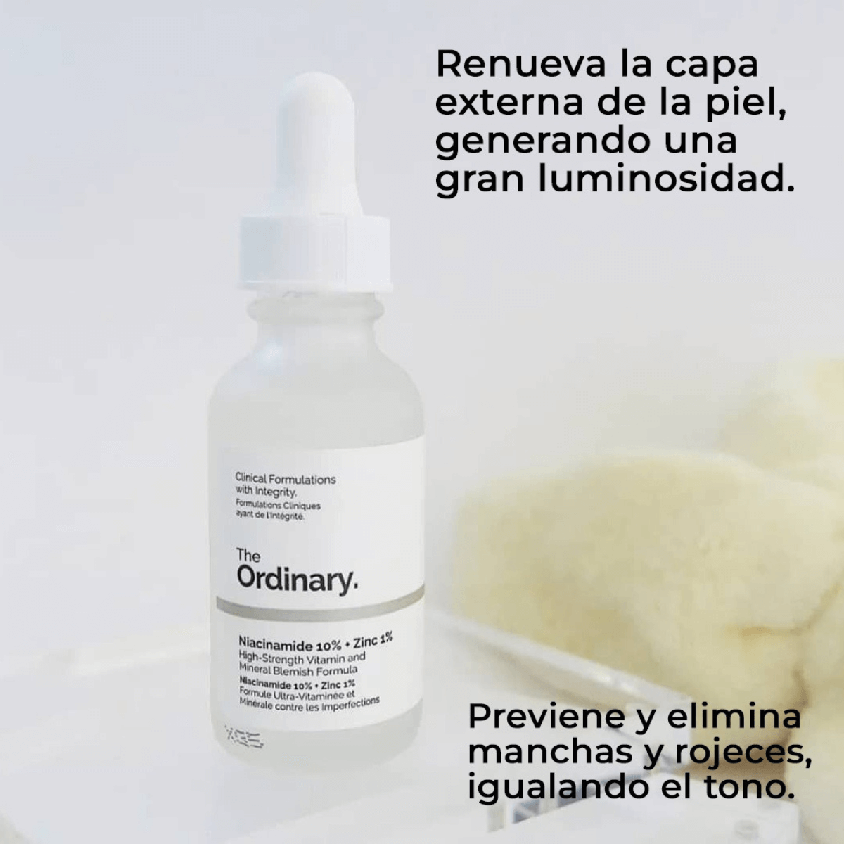 SERUM DE NIACINAMINA 10% + ZINC 1% - THE ORDINARY FORMULA AVANZADA PARA CUIDADO FACIAL